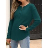 image:imageANRABESS Long Sleeve Shirts for Women Henley Tops Dressy Casual TShirts Blouses 2026 Fall Lightweight SweatersDeep Green