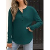image:imageANRABESS Long Sleeve Shirts for Women Henley Tops Dressy Casual TShirts Blouses 2026 Fall Lightweight SweatersDeep Green