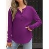 image:imageANRABESS Long Sleeve Shirts for Women Henley Tops Dressy Casual TShirts Blouses 2026 Fall Lightweight SweatersDeep Purple