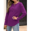 image:imageANRABESS Long Sleeve Shirts for Women Henley Tops Dressy Casual TShirts Blouses 2026 Fall Lightweight SweatersDeep Purple