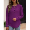 image:imageANRABESS Long Sleeve Shirts for Women Henley Tops Dressy Casual TShirts Blouses 2026 Fall Lightweight SweatersDeep Purple