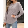 image:imageANRABESS Long Sleeve Shirts for Women Henley Tops Dressy Casual TShirts Blouses 2026 Fall Lightweight SweatersDusty Apricot