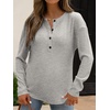 image:imageANRABESS Long Sleeve Shirts for Women Henley Tops Dressy Casual TShirts Blouses 2026 Fall Lightweight SweatersGray Green