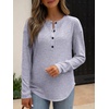 image:imageANRABESS Long Sleeve Shirts for Women Henley Tops Dressy Casual TShirts Blouses 2026 Fall Lightweight SweatersGrey