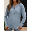 image:imageANRABESS Long Sleeve Shirts for Women Henley Tops Dressy Casual TShirts Blouses 2026 Fall Lightweight SweatersLight Blue