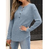image:imageANRABESS Long Sleeve Shirts for Women Henley Tops Dressy Casual TShirts Blouses 2026 Fall Lightweight SweatersLight Blue