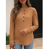 image:imageANRABESS Long Sleeve Shirts for Women Henley Tops Dressy Casual TShirts Blouses 2026 Fall Lightweight SweatersRust Orange