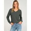 image:imageANRABESS Womens Long Sleeve Waffle Knit Shirts V Neck 2026 Fall Tops Dressy Casual Loose Tunic Basic Tees Winter ClothesArmy Green