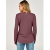 image:imageANRABESS Womens Long Sleeve Waffle Knit Shirts V Neck 2026 Fall Tops Dressy Casual Loose Tunic Basic Tees Winter ClothesMauve