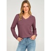 image:imageANRABESS Womens Long Sleeve Waffle Knit Shirts V Neck 2026 Fall Tops Dressy Casual Loose Tunic Basic Tees Winter ClothesMauve