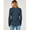 image:imageANRABESS Womens Long Sleeve Waffle Knit Shirts V Neck 2026 Fall Tops Dressy Casual Loose Tunic Basic Tees Winter ClothesNavy Blue