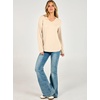 image:imageANRABESS Womens Long Sleeve Waffle Knit Shirts V Neck 2026 Fall Tops Dressy Casual Loose Tunic Basic Tees Winter ClothesParchment