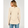 image:imageANRABESS Womens Long Sleeve Waffle Knit Shirts V Neck 2026 Fall Tops Dressy Casual Loose Tunic Basic Tees Winter ClothesParchment