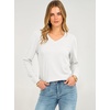 image:imageANRABESS Womens Long Sleeve Waffle Knit Shirts V Neck 2026 Fall Tops Dressy Casual Loose Tunic Basic Tees Winter ClothesWhite