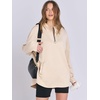 image:imageANRABESS Womens Oversized Hoodie Quarter Zip Sweatshirts 2026 Fall Winter Tunic Pullover Top Trendy Teen Girls Preppy ClothesAlomnd