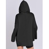 image:imageANRABESS Womens Oversized Hoodie Quarter Zip Sweatshirts 2026 Fall Winter Tunic Pullover Top Trendy Teen Girls Preppy ClothesBlack