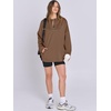 image:imageANRABESS Womens Oversized Hoodie Quarter Zip Sweatshirts 2026 Fall Winter Tunic Pullover Top Trendy Teen Girls Preppy ClothesBrown