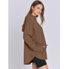 image:imageANRABESS Womens Oversized Hoodie Quarter Zip Sweatshirts 2026 Fall Winter Tunic Pullover Top Trendy Teen Girls Preppy ClothesBrown