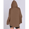 image:imageANRABESS Womens Oversized Hoodie Quarter Zip Sweatshirts 2026 Fall Winter Tunic Pullover Top Trendy Teen Girls Preppy ClothesBrown