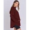 image:imageANRABESS Womens Oversized Hoodie Quarter Zip Sweatshirts 2026 Fall Winter Tunic Pullover Top Trendy Teen Girls Preppy ClothesBurgundy