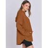 image:imageANRABESS Womens Oversized Hoodie Quarter Zip Sweatshirts 2026 Fall Winter Tunic Pullover Top Trendy Teen Girls Preppy ClothesCaramel