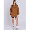 image:imageANRABESS Womens Oversized Hoodie Quarter Zip Sweatshirts 2026 Fall Winter Tunic Pullover Top Trendy Teen Girls Preppy ClothesCaramel