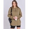 image:imageANRABESS Womens Oversized Hoodie Quarter Zip Sweatshirts 2026 Fall Winter Tunic Pullover Top Trendy Teen Girls Preppy ClothesDark Khaki