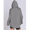 image:imageANRABESS Womens Oversized Hoodie Quarter Zip Sweatshirts 2026 Fall Winter Tunic Pullover Top Trendy Teen Girls Preppy ClothesGrey