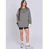 image:imageANRABESS Womens Oversized Hoodie Quarter Zip Sweatshirts 2026 Fall Winter Tunic Pullover Top Trendy Teen Girls Preppy ClothesGrey