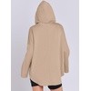 image:imageANRABESS Womens Oversized Hoodie Quarter Zip Sweatshirts 2026 Fall Winter Tunic Pullover Top Trendy Teen Girls Preppy ClothesKhaki
