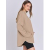 image:imageANRABESS Womens Oversized Hoodie Quarter Zip Sweatshirts 2026 Fall Winter Tunic Pullover Top Trendy Teen Girls Preppy ClothesKhaki