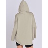 image:imageANRABESS Womens Oversized Hoodie Quarter Zip Sweatshirts 2026 Fall Winter Tunic Pullover Top Trendy Teen Girls Preppy ClothesLight Khaki