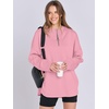 image:imageANRABESS Womens Oversized Hoodie Quarter Zip Sweatshirts 2026 Fall Winter Tunic Pullover Top Trendy Teen Girls Preppy ClothesLight Pink