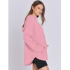 image:imageANRABESS Womens Oversized Hoodie Quarter Zip Sweatshirts 2026 Fall Winter Tunic Pullover Top Trendy Teen Girls Preppy ClothesLight Pink