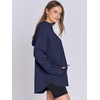 image:imageANRABESS Womens Oversized Hoodie Quarter Zip Sweatshirts 2026 Fall Winter Tunic Pullover Top Trendy Teen Girls Preppy ClothesNavy Blue