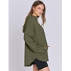 image:imageANRABESS Womens Oversized Hoodie Quarter Zip Sweatshirts 2026 Fall Winter Tunic Pullover Top Trendy Teen Girls Preppy ClothesOlive Green
