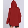 image:imageANRABESS Womens Oversized Hoodie Quarter Zip Sweatshirts 2026 Fall Winter Tunic Pullover Top Trendy Teen Girls Preppy ClothesRed