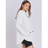 image:imageANRABESS Womens Oversized Hoodie Quarter Zip Sweatshirts 2026 Fall Winter Tunic Pullover Top Trendy Teen Girls Preppy ClothesWhite