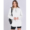 image:imageANRABESS Womens Oversized Hoodie Quarter Zip Sweatshirts 2026 Fall Winter Tunic Pullover Top Trendy Teen Girls Preppy ClothesWhite