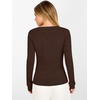 image:imageANRABESS Womens V Neck Wool Blend Knit Lightweight Sweater  Soft Long Sleeve Pullover Tops Basic Silm Fit Versatile Business Casual Office Outfits Cozy Daily Wear Fall WinterChocolate Brown