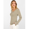 image:imageANRABESS Womens V Neck Wool Blend Knit Lightweight Sweater  Soft Long Sleeve Pullover Tops Basic Silm Fit Versatile Business Casual Office Outfits Cozy Daily Wear Fall WinterAlmond