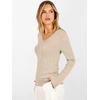 image:imageANRABESS Womens V Neck Wool Blend Knit Lightweight Sweater  Soft Long Sleeve Pullover Tops Basic Silm Fit Versatile Business Casual Office Outfits Cozy Daily Wear Fall WinterParchment