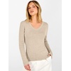 image:imageANRABESS Womens V Neck Wool Blend Knit Lightweight Sweater  Soft Long Sleeve Pullover Tops Basic Silm Fit Versatile Business Casual Office Outfits Cozy Daily Wear Fall WinterParchment