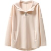 image:imageANRABESS Womens Oversized Hoodie Quarter Zip Sweatshirts 2026 Fall Winter Tunic Pullover Top Trendy Teen Girls Preppy ClothesAlomnd