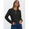image:imageANRABESS Ribbed Long Sleeve Henley Shirts for Women  Soft lightweight Sweaters Loose Fit Office Work Casual Daily Wear Tunic 2026 Fall Winter Transition OutfitsBlack