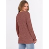 image:imageANRABESS Ribbed Long Sleeve Henley Shirts for Women  Soft lightweight Sweaters Loose Fit Office Work Casual Daily Wear Tunic 2026 Fall Winter Transition OutfitsRust Orange