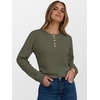 image:imageANRABESS Ribbed Long Sleeve Henley Shirts for Women  Soft lightweight Sweaters Loose Fit Office Work Casual Daily Wear Tunic 2026 Fall Winter Transition OutfitsDeep Green