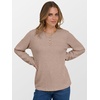 image:imageANRABESS Ribbed Long Sleeve Henley Shirts for Women  Soft lightweight Sweaters Loose Fit Office Work Casual Daily Wear Tunic 2026 Fall Winter Transition OutfitsTan