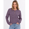 image:imageANRABESS Ribbed Long Sleeve Henley Shirts for Women  Soft lightweight Sweaters Loose Fit Office Work Casual Daily Wear Tunic 2026 Fall Winter Transition OutfitsPurple