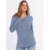 image:imageANRABESS Ribbed Long Sleeve Henley Shirts for Women  Soft lightweight Sweaters Loose Fit Office Work Casual Daily Wear Tunic 2026 Fall Winter Transition OutfitsBlue